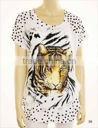 Printed fabric latest fashion Guangzhou New Styles summer ladies Blouses for Women