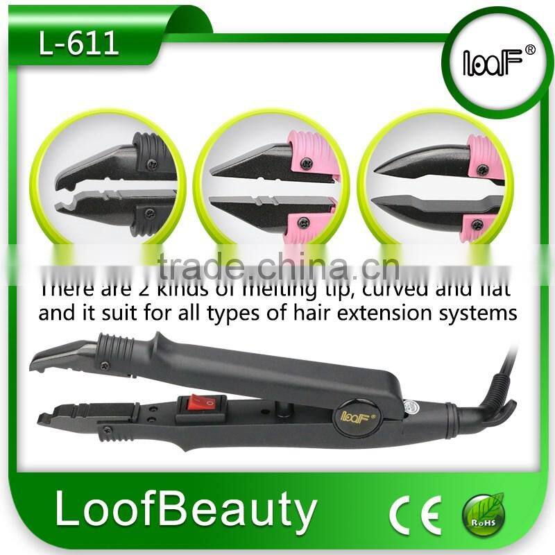 fusion hair connector,loof hair extension iron fom factory directly