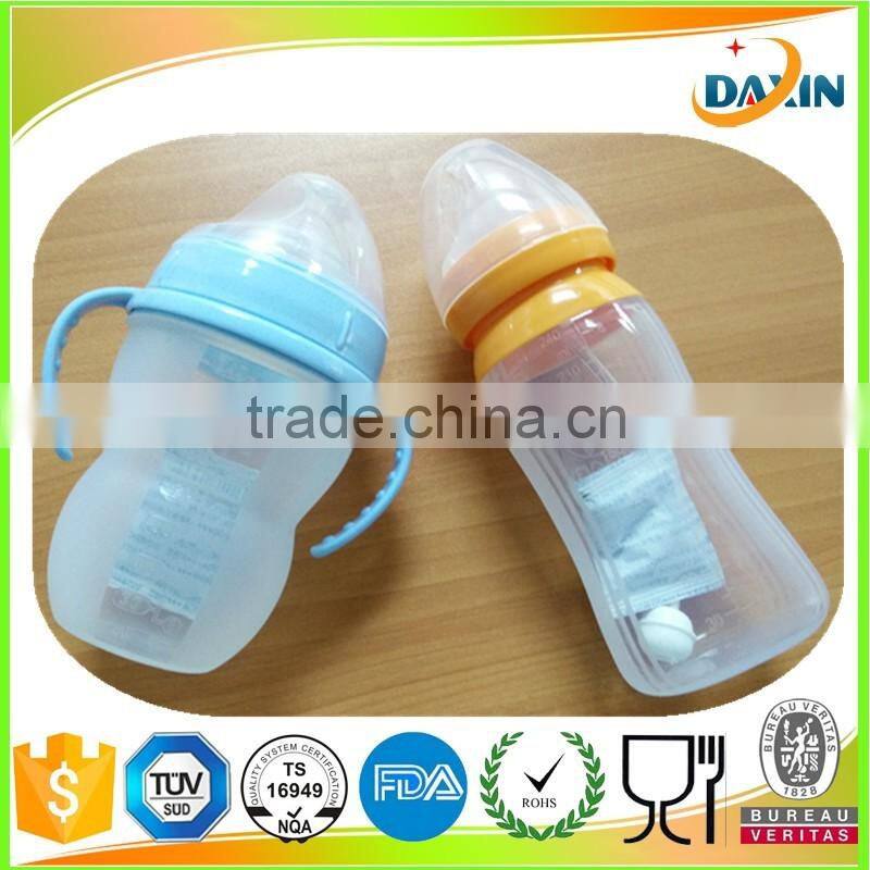 Factory pricing Food grade silicone nipple feeding bottle for baby with the BPA free test