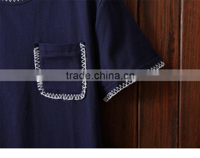 Alibaba website wholesale men clothing with pocket,100% cotton black blank casual t-shirt