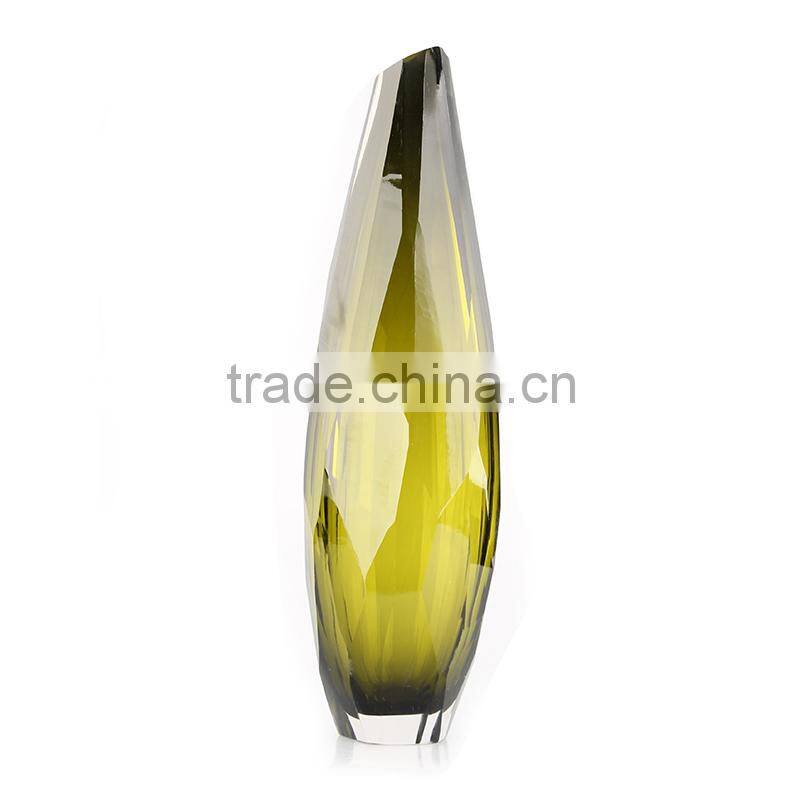 Promotion Green glass vase Decor Cheap
