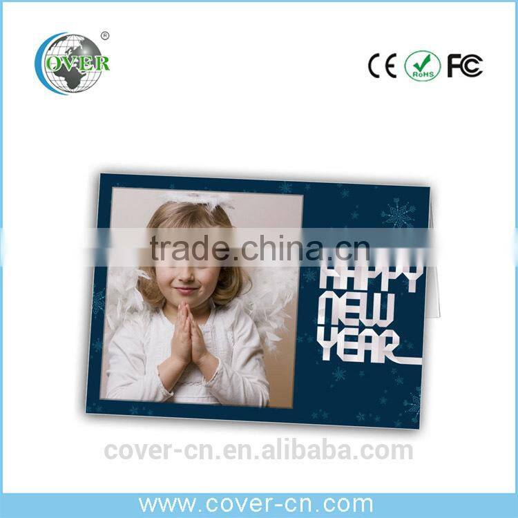 Custom 2015 Newest christmas music greeting card New Year sound voice recording card