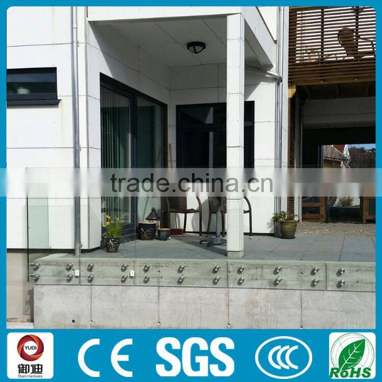 China supplier supply good price exterior glass railing for decking