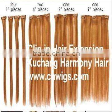 BEST remy hair extension clip on blonde color