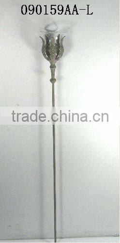090159AA-L Iron garden stick w/hurricane stand