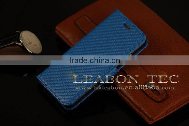 carbon fiber Leather Case Cover for iPhone 6 Plus, Magnetic Flip Cover PU Wallet Leather Case for iPhone 6
