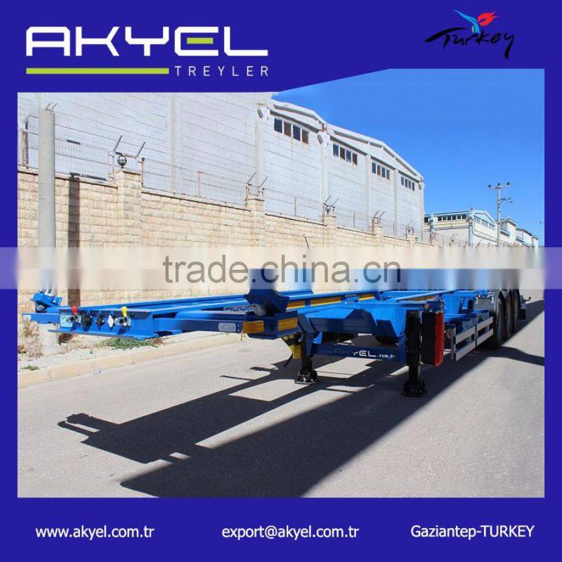 20 ft / 40 ft skeleton transport high cube container semi trailer