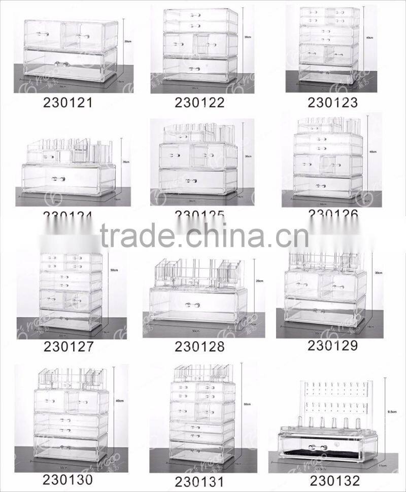 2016 Customized Oem Acrylic Organizer Cosmetics Display Acrylic Makeup Organizer
