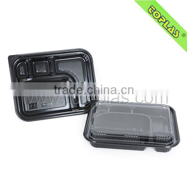 Disposable plastic fast food packaging container