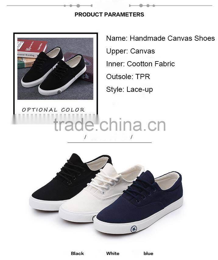 Latest design 2016 new fashion wholesale unisex canvas shoes factory