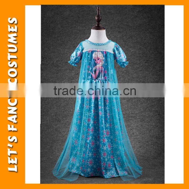 Girl Dress Summer Girls Clothes Girls Princess Anna Elsa Cosplay Costume Kid's Party Dress Dresses PGCC-1415