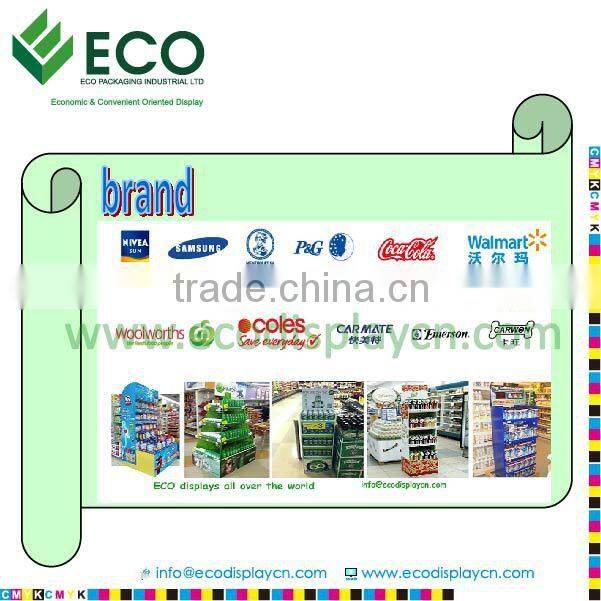 Holiday promotional merchandise display stands , creative promotional floor stand displays for beverage