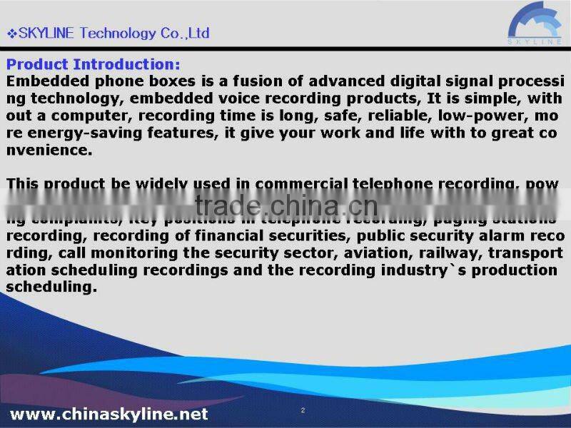 8 line call recording box/telephone voice recording box