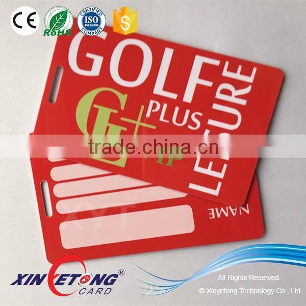 Customize Plastic Punch Laggage Tag Card