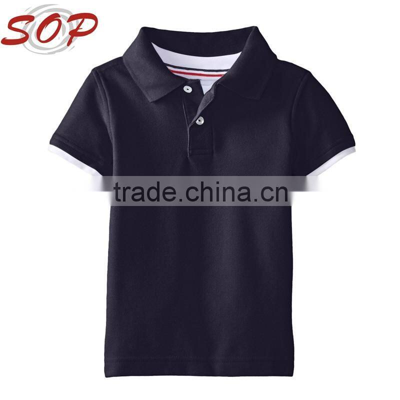 2016 OEM Child School Uniform Primary Children School Uniform Polo Shirt With Customized Logo