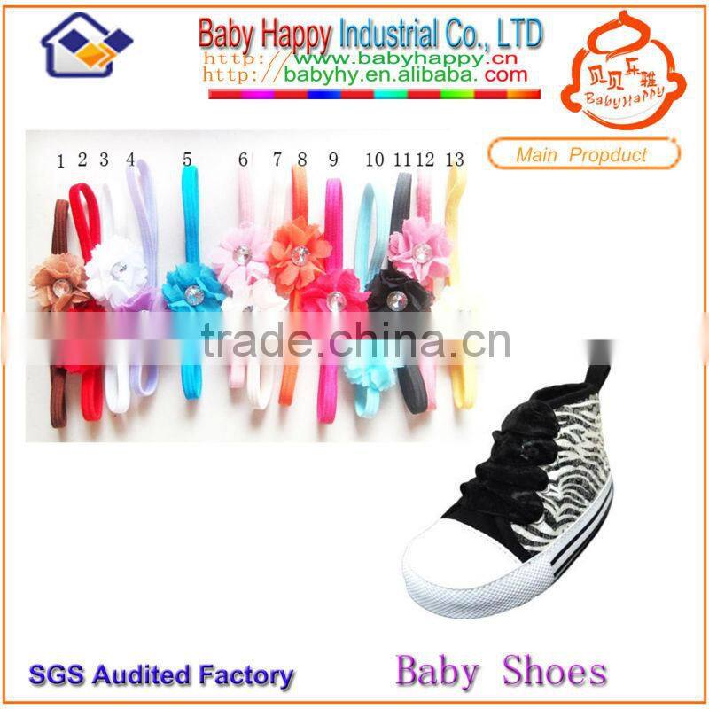 make baby leather shoes and headband set