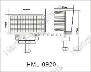 20W cree flood beam led work light