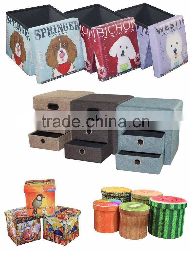 Customized Collapsible Storage Ottoman