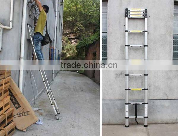 3.2m 11 steps EN131 aluminum telescopic extension ladder