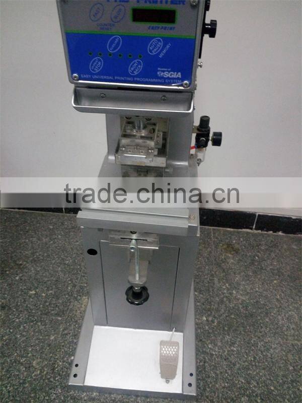 GW-MINI/B-CP semi automatic 1 color pad printing machine closed ink cup pad printing machinery