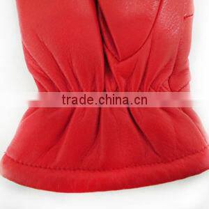 Ladies classicial style xxl leather gloves with Mittens Design