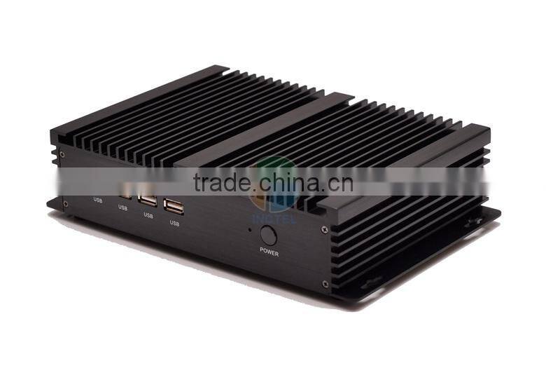 Wholesale fanless mini pc with 2 COM 4 USB 3.0 Intel Celeron 1037u processor 4G RAM 120G SSD