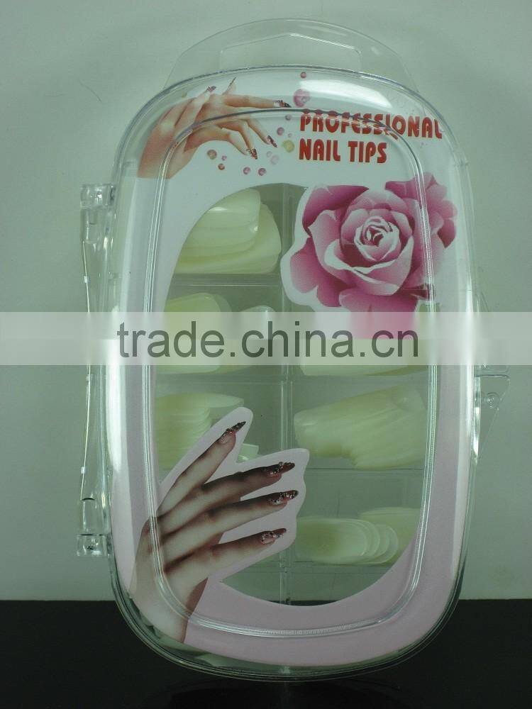 High quality 1 box ABS white clear natural color french nail art tips