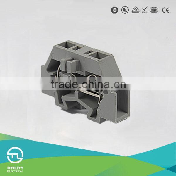 400V 18A DIN Rail Mount Spring Type Terminal Blocks with Rated Section 0.8-1.5mm2