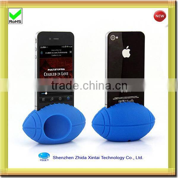 yellow mobile phone stand silicone portable mini speaker