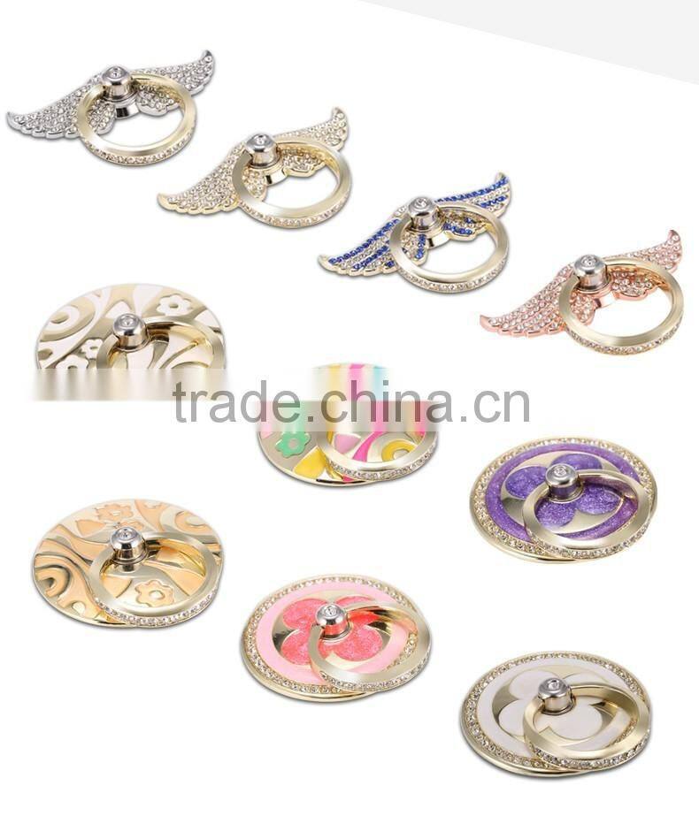 Fashion 360 Degree Metal Finger Ring Mobile Phone Smartphone Stand Holder For iPhone Samsung Smart Phone GPS MP3 Car Mount Stand