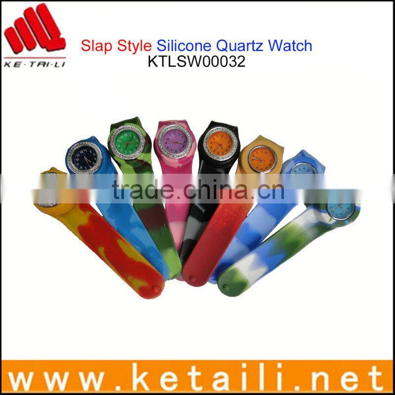 Silicone slap watch / oem quartz watch / custom watch supplier