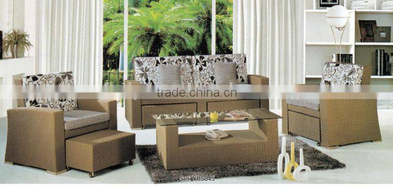 Modern rattan living room sofa sitting room set YPS052