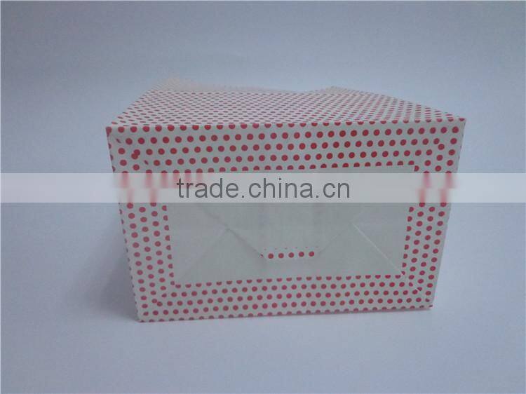 Cute open top red dot paper bag, red dots gift paper bag