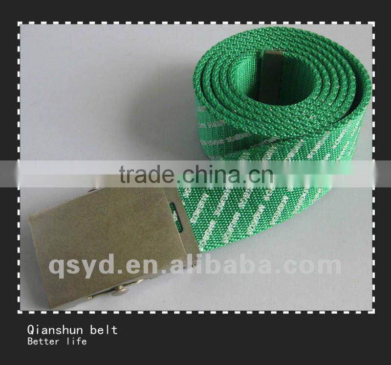 White Printing High Quality Greeb PP Webbing Belt Slide Buckle