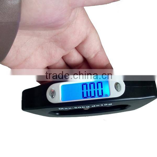 LCD Digital Luggage Scales for suitcase,travel,shopping,gift sale with Blue LED backlight