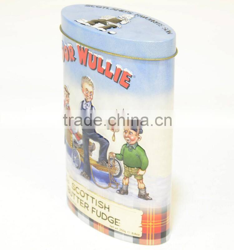 Traditional pictures tin can for biscuit packaging