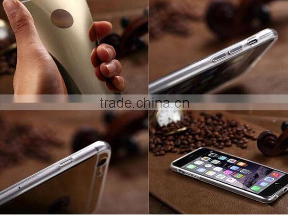 Luxury clear tpu aluminum mirror case for iphone 6, for iphone 6s/6s plus/5s tpu mirror case