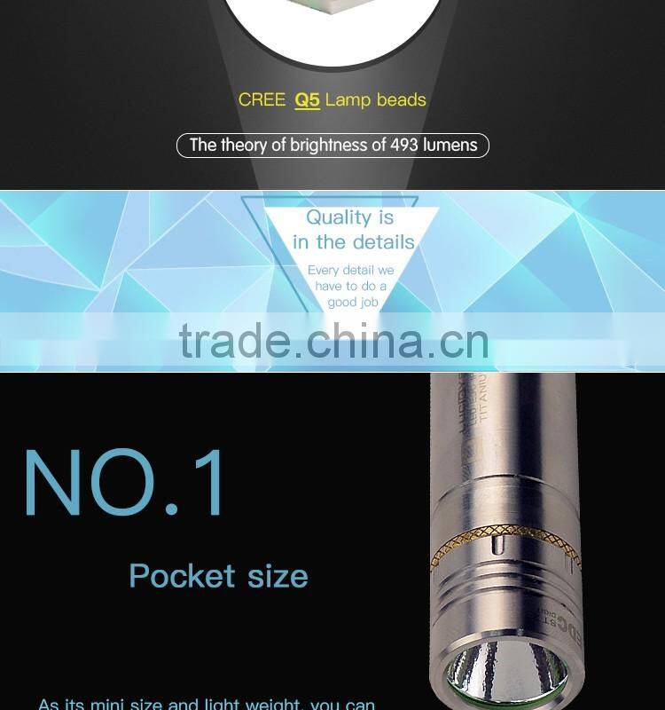 Home charging light models Silver XPG Q5 16340 battery mini led cooler light