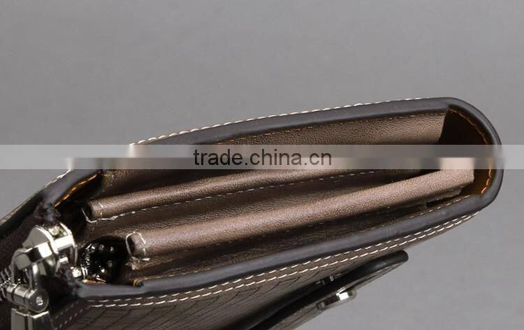 Mens vintage clutch bag and custom pattern leather wallet