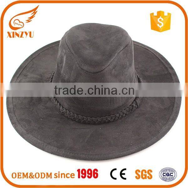 Cheap plain felt cowboy hats wholesale diy felt hats with ribbon & rope