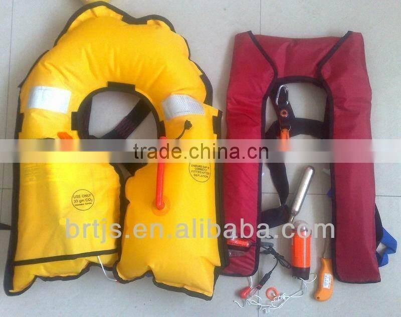 Marine life saving Co2 Gas Inflatable Life Jacket 150n