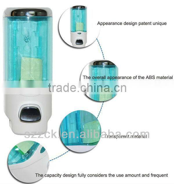 Plastic ABS hand 300ML Wall Mounted liquid soap dispenser For Hotels DS1554