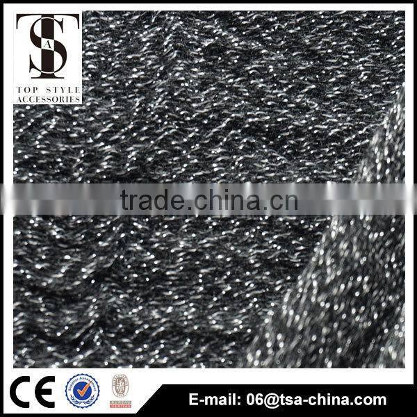 2016 women fashion hot warm black metallic solid color viscose scarf