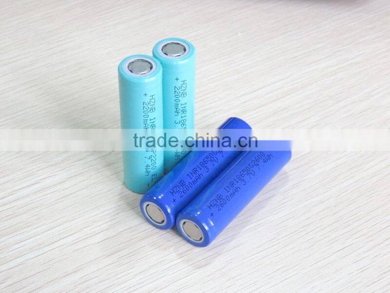 18650 3.7v 2600mah cylindrical lithium ion battery