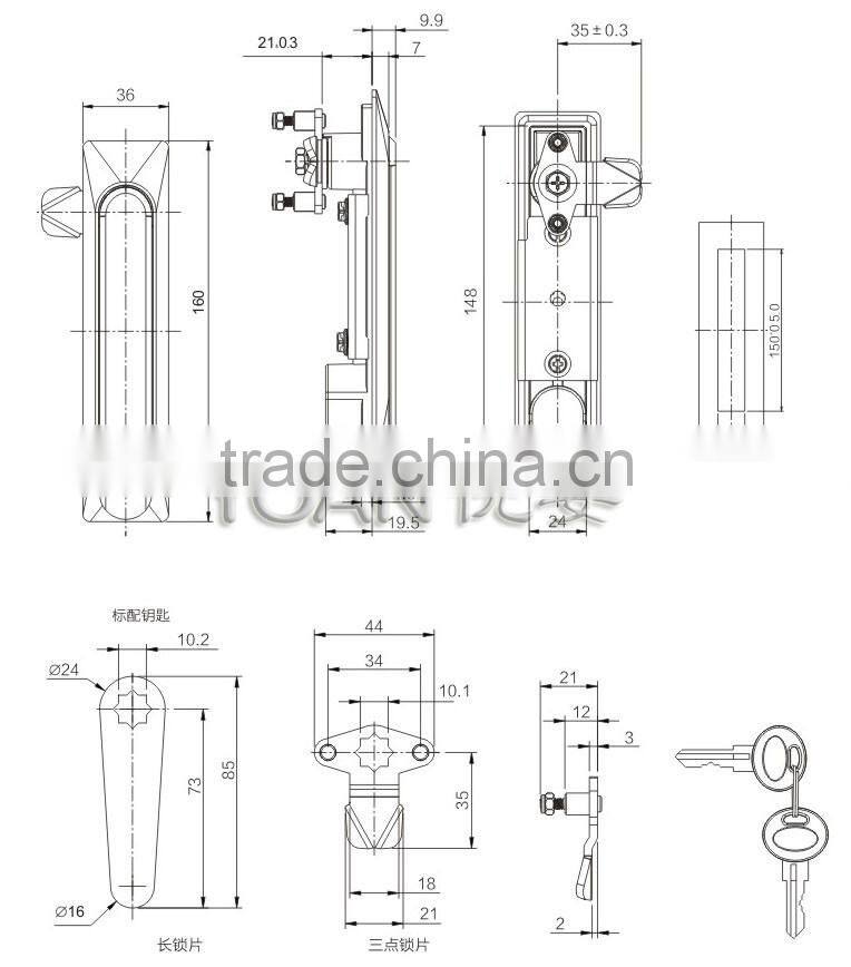 safety plane metal cabinet locks for network cabinet