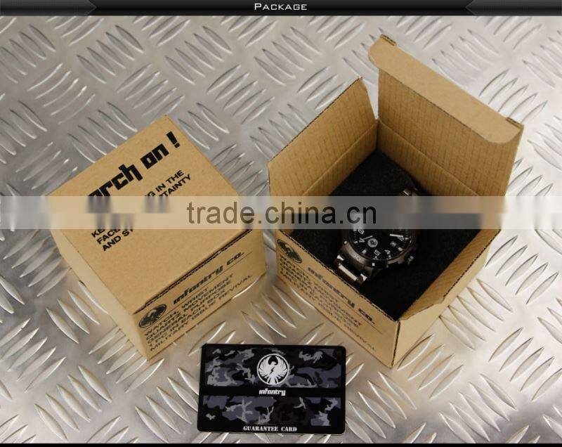 INFANTRY 2015 Men's Black Stainless Steel Cheap Military Watch