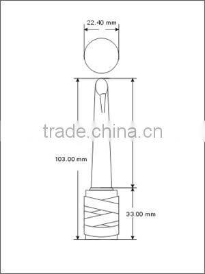 Purple bottom empty eyeliner bottle with brush