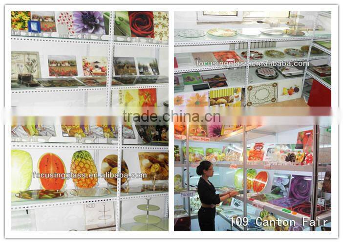 Custom clear blank tempered glass drink coaster