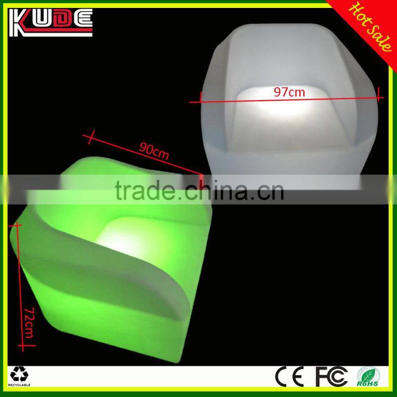 LED Furniture KD-F879 outdoor LED light plastic sofa for garden