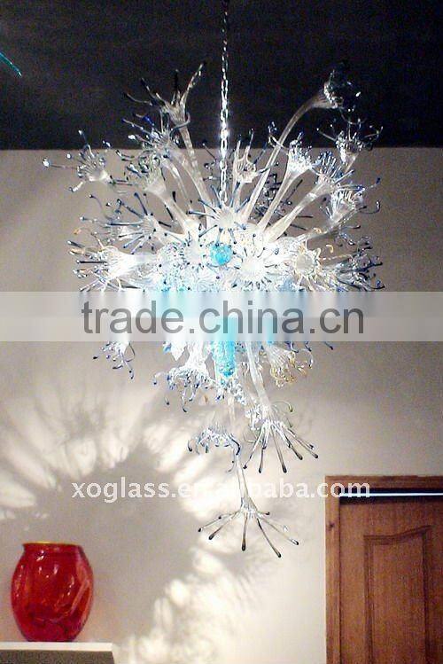 elegant decorative art glass chandelier xo-9001 and hand blown glass chandelier
